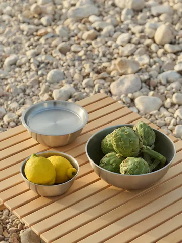 Outdoor Market serving bowl - Stainless steel, 700 ml, 2-pack - HAY