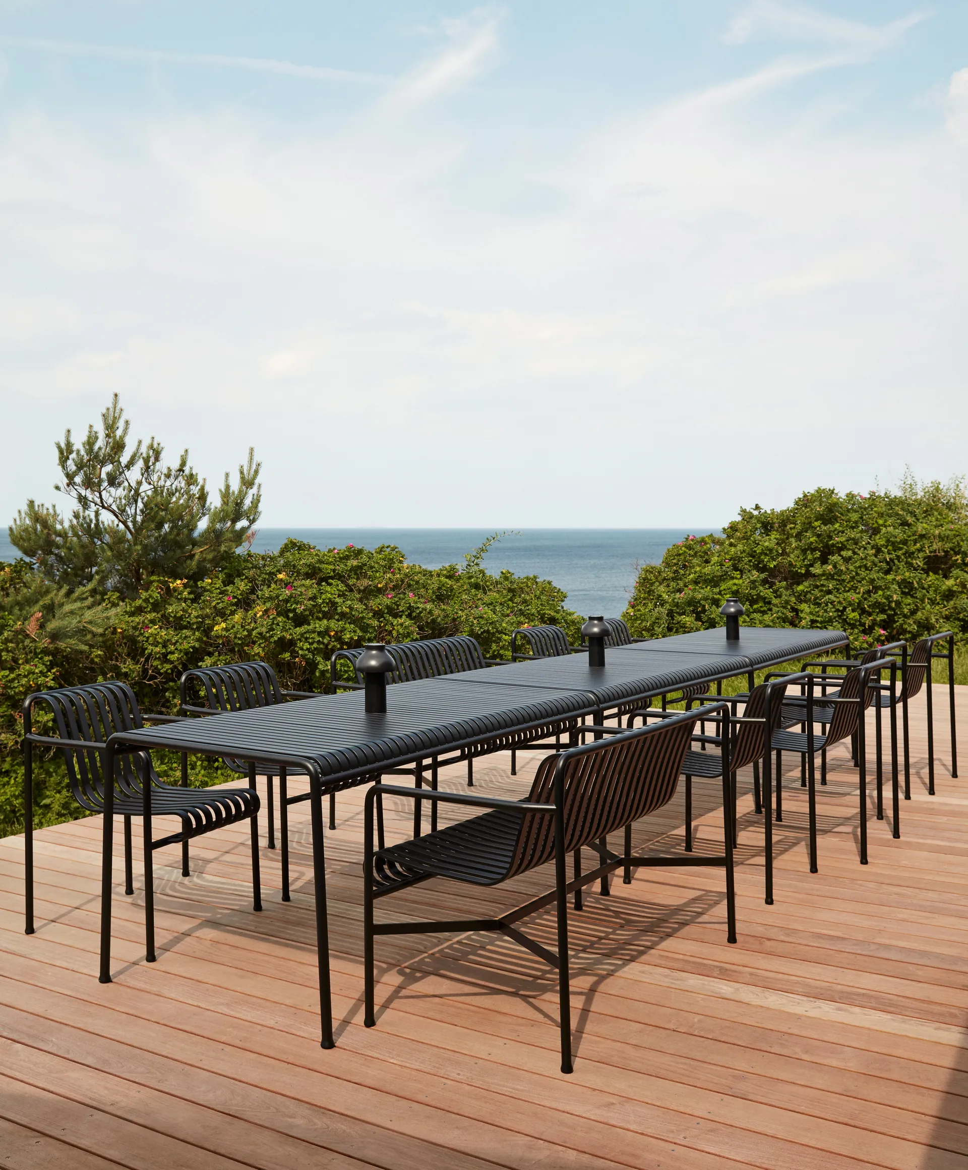 Palissade dining set 2 chairs + bench 170x90 cm - Anthracite HAY
