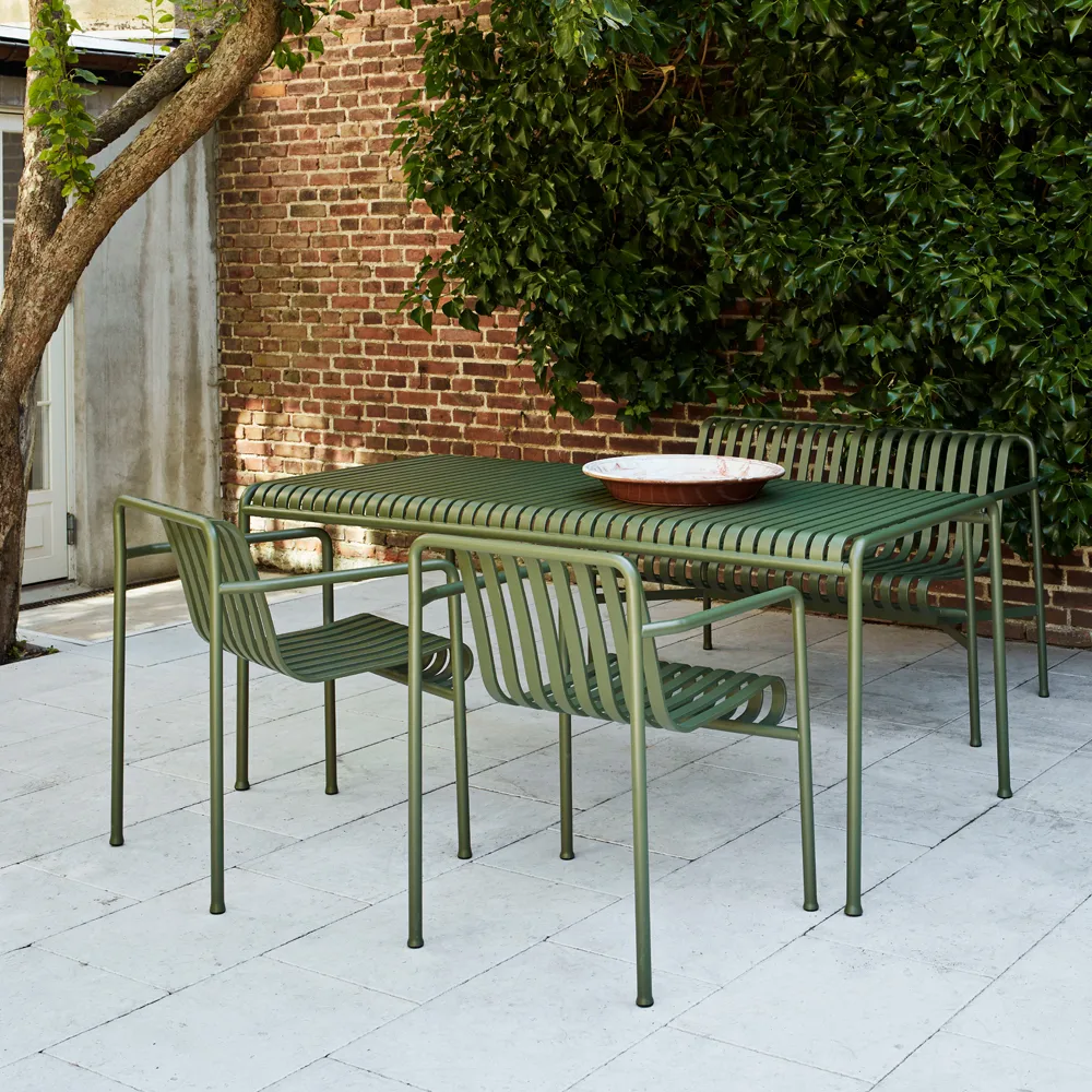 Palissade dining set 2 Dining armchair + bench 170x90 cm olive HAY