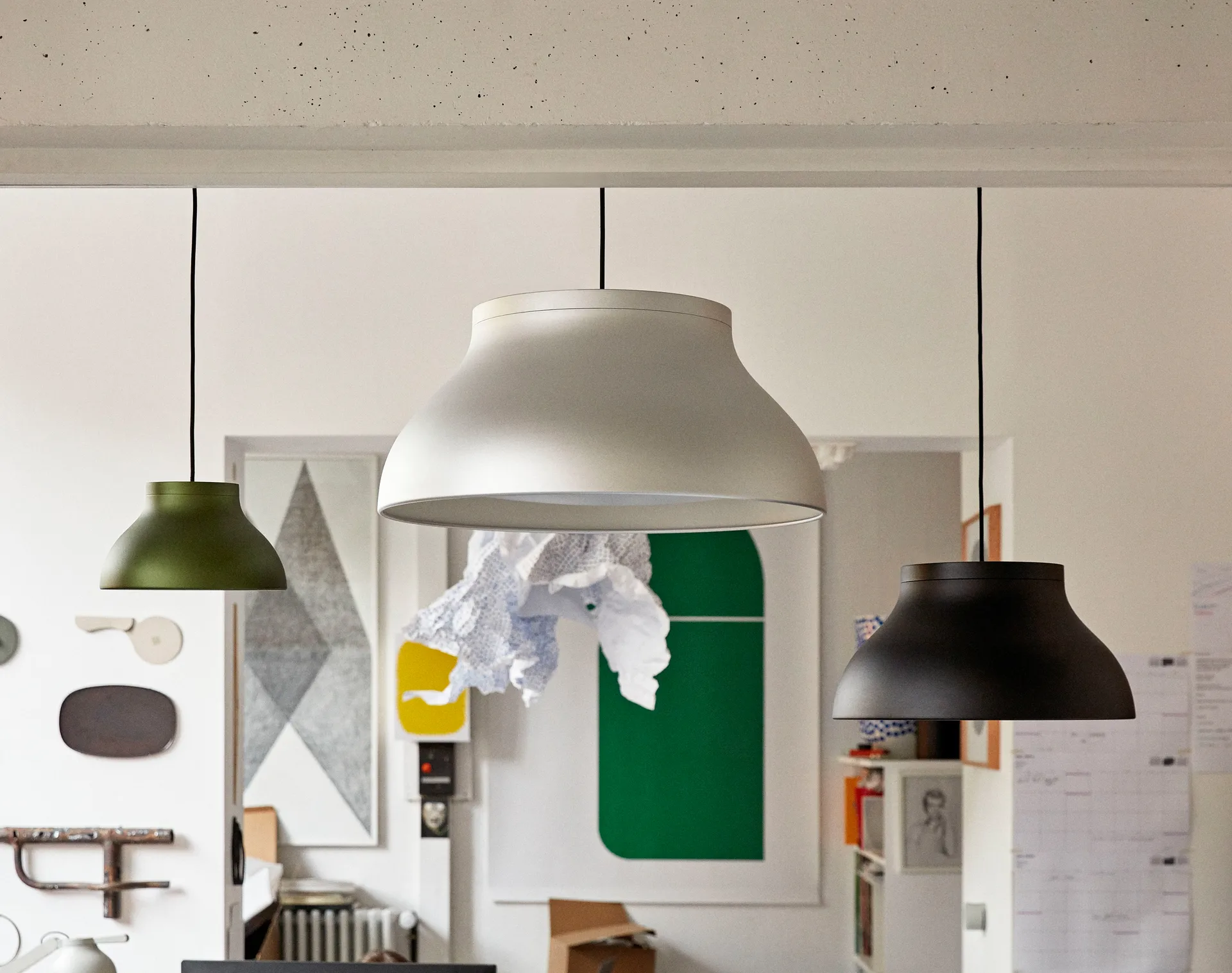 PC pendant lamp M Ø40 cm, Soft black HAY