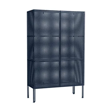 Perforated Cabinet cabinet large - Steel blue - HAY