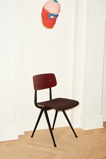 Result chair - Dark brick-black steel frame - HAY