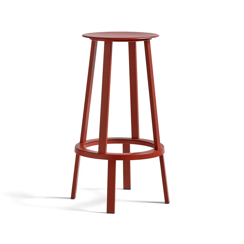Revolver bar stool, Red, high HAY