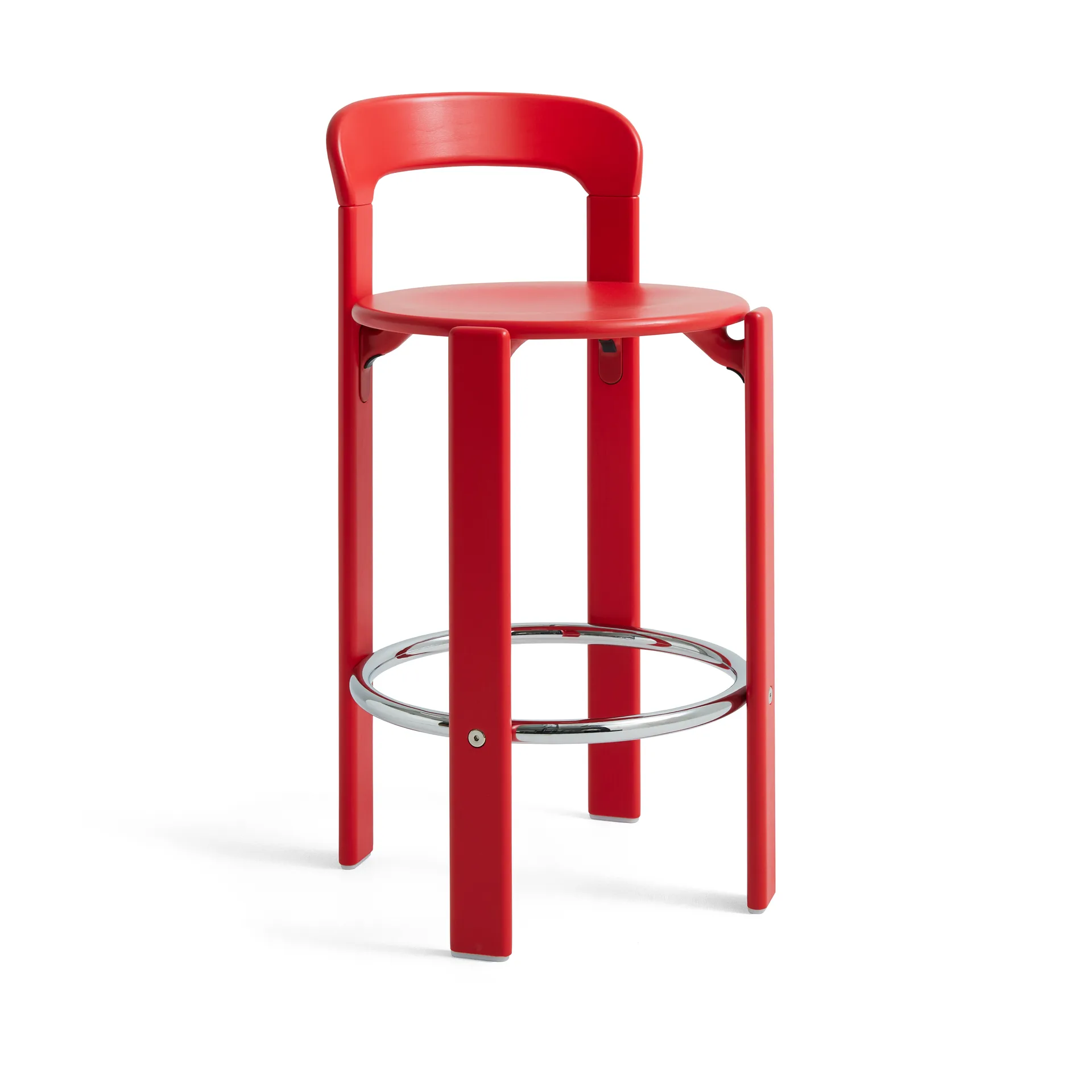 Rey bar stool low 65 cm, Scarlet red HAY