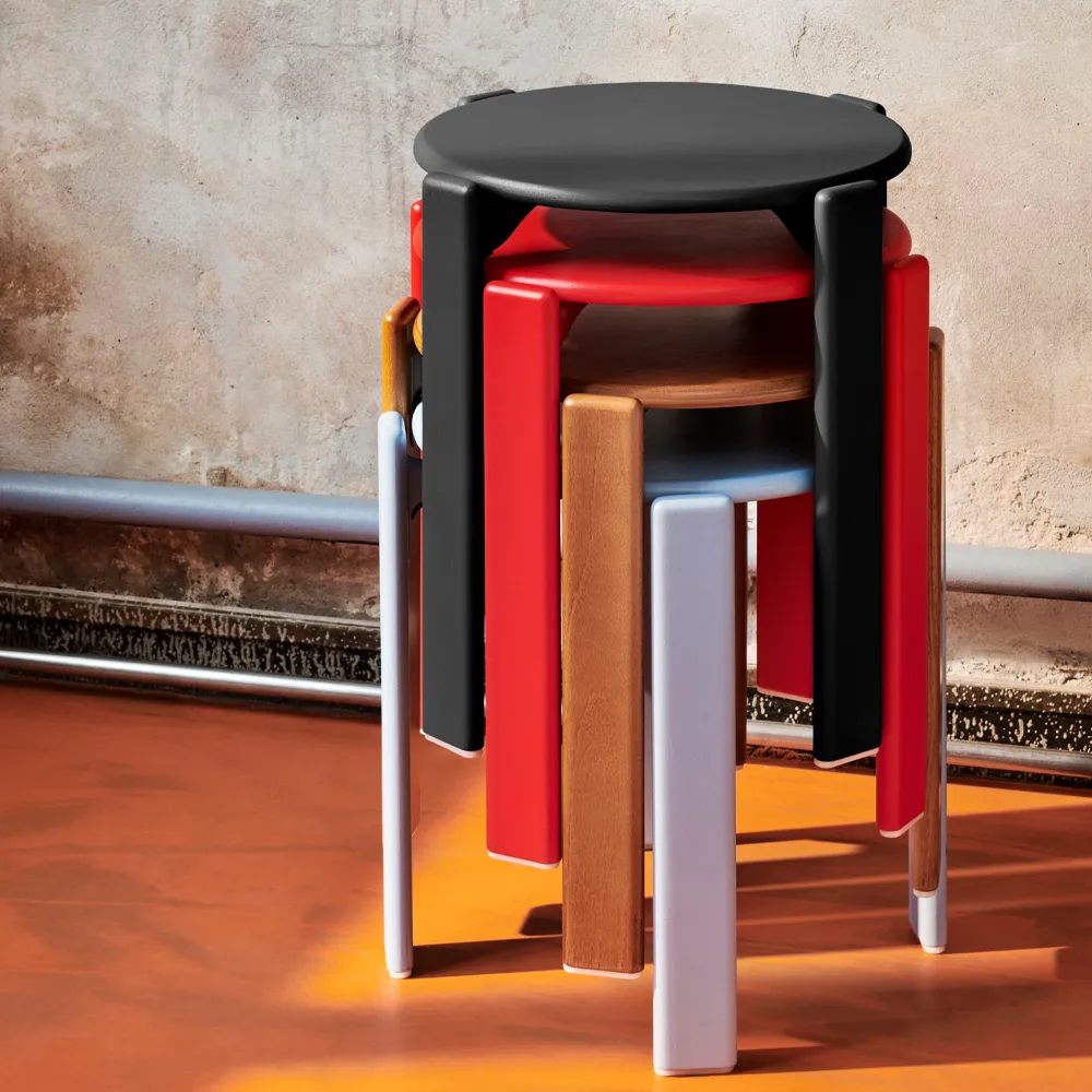 Rey round stool Ø46.5x46 cm, Slate blue HAY