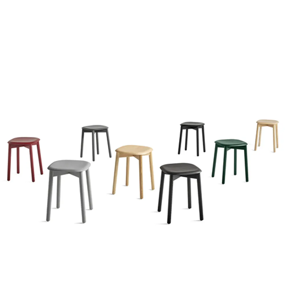 Soft Edge 72 stool, Oak-oak frame HAY