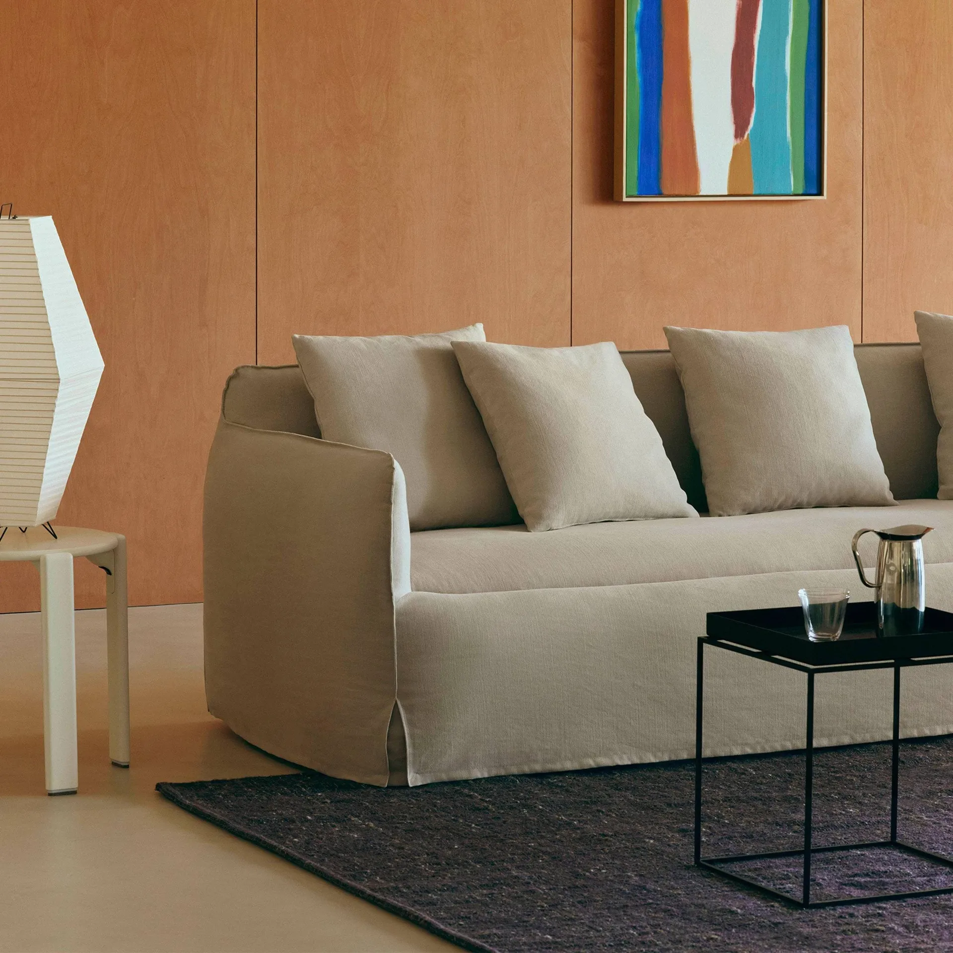 Tray Table medium side table, Chocolate, 30x30x44 cm HAY