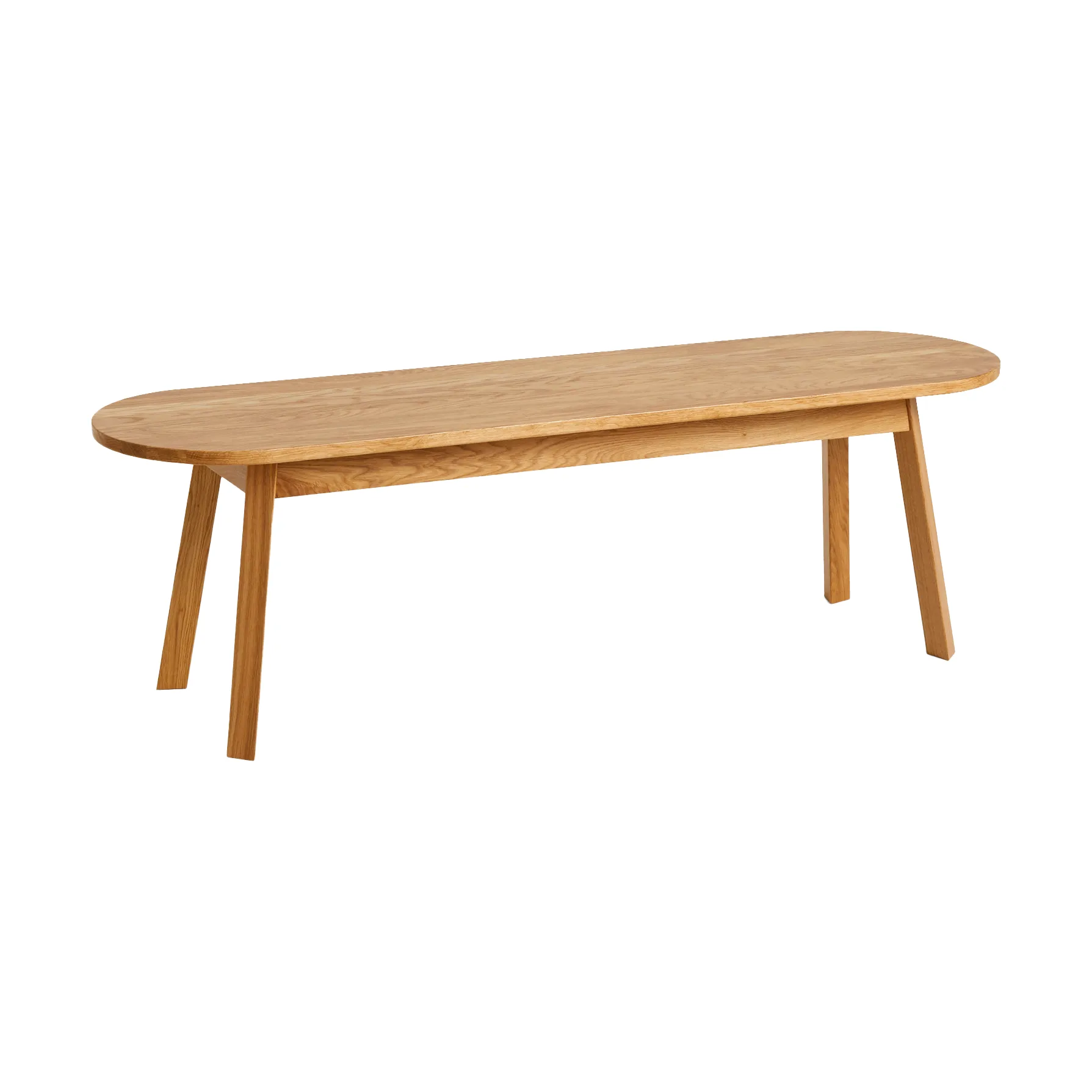 Triangle Leg bench, water-based lacquered oak, 150 cm HAY