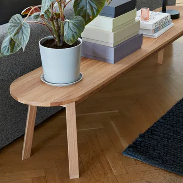 Triangle Leg bench - water-based lacquered oak, 150 cm - HAY