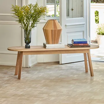 Triangle Leg bench - water-based lacquered oak, 150 cm - HAY