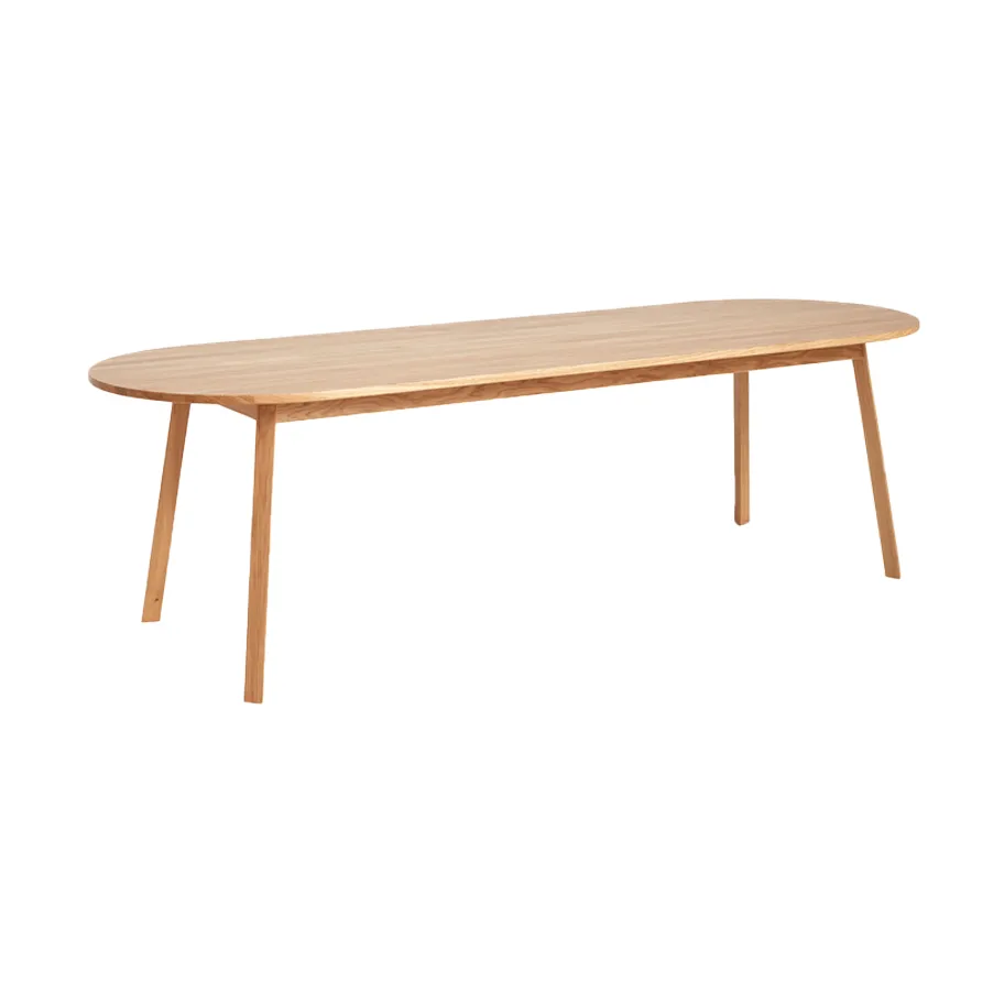 Triangle Leg dining table, Lacquered oak, 250x85 cm HAY