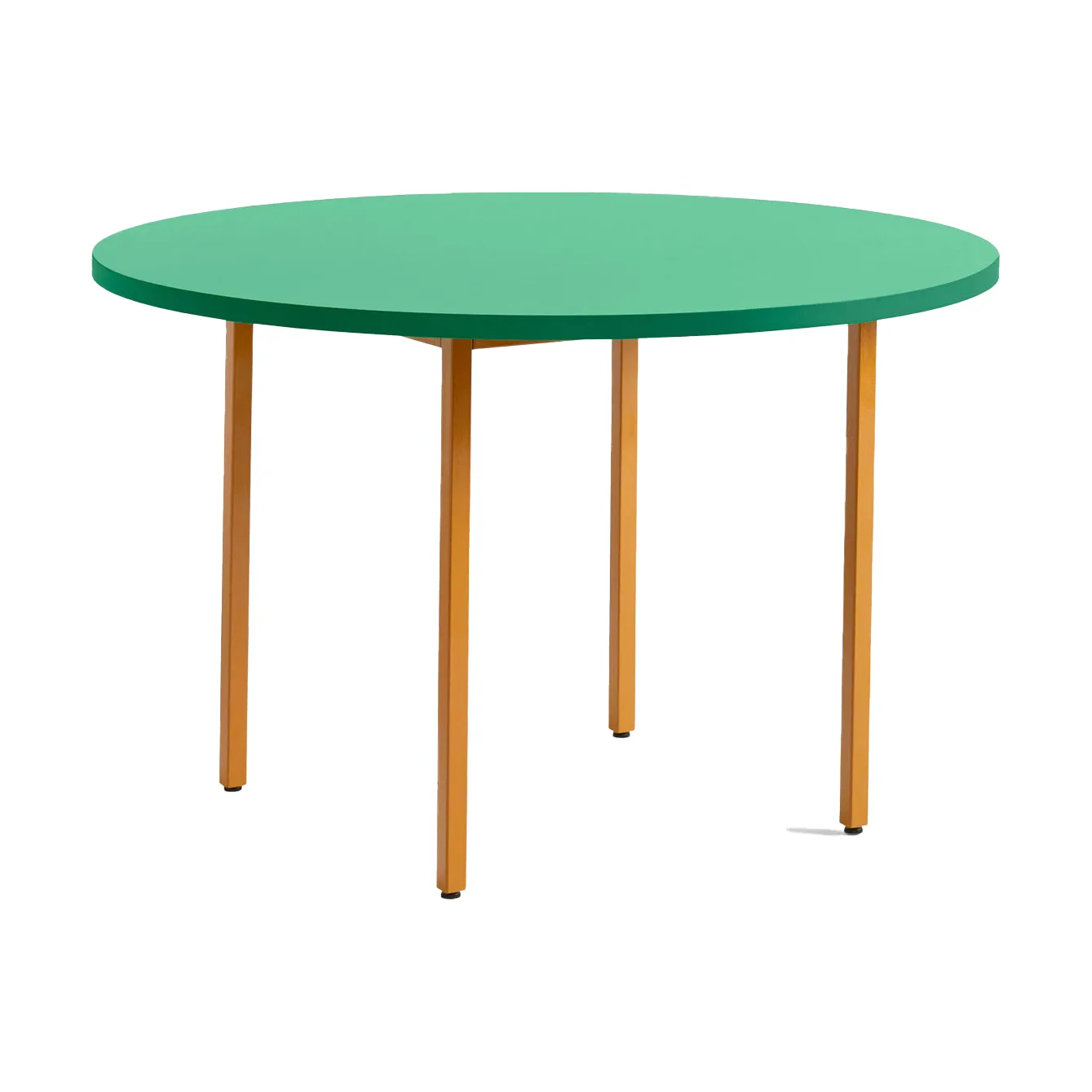 Two-Colour dining table Ø120 cm, Ochre-green mint HAY