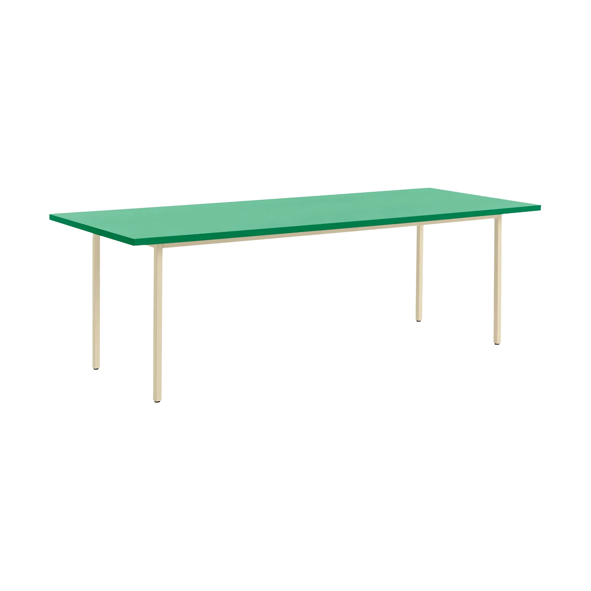 Two-Colour dining table 90x240 cm, Ivory-green mint HAY