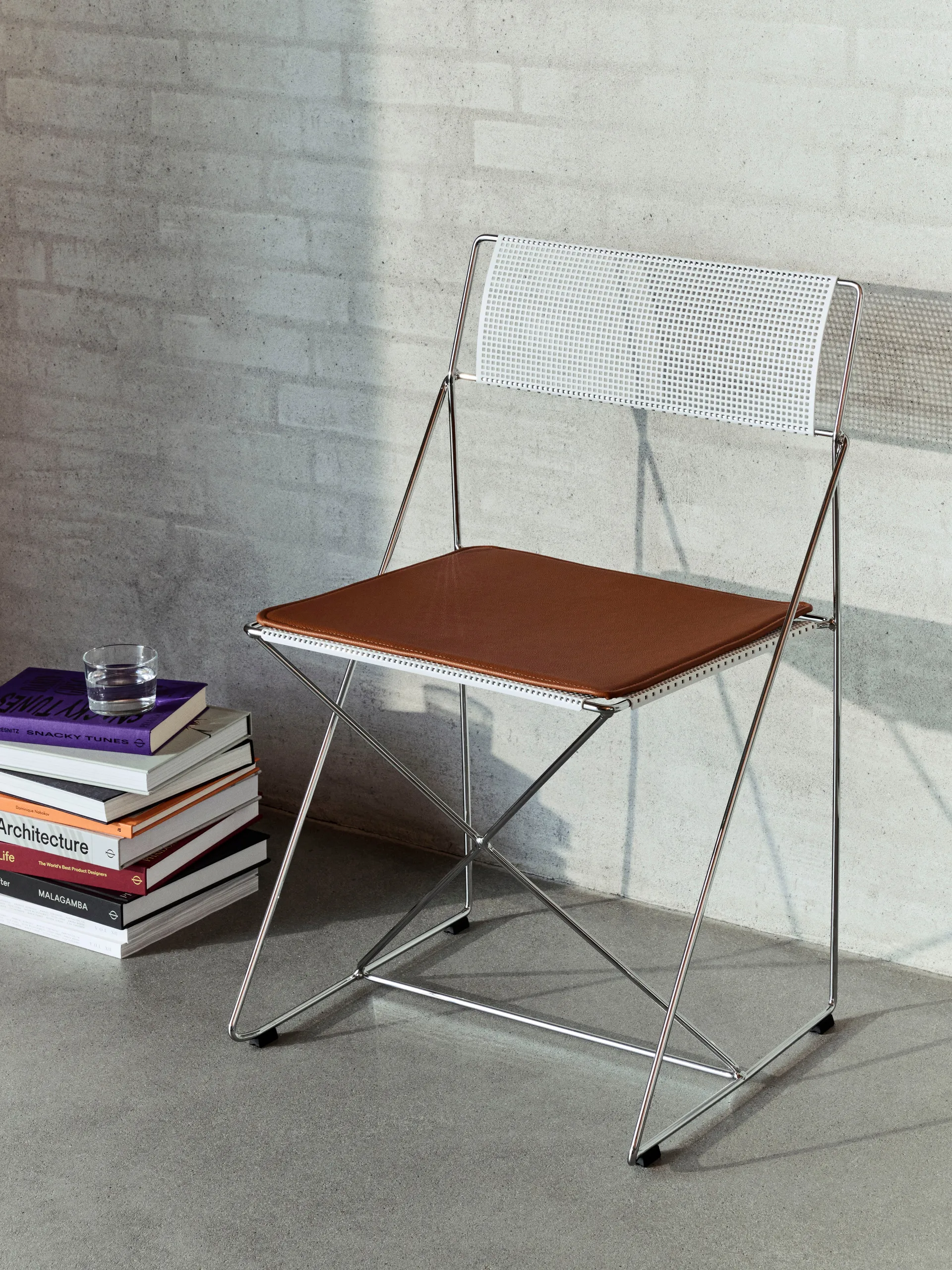 X-Line Indoor chair cushion, Cognac leather HAY