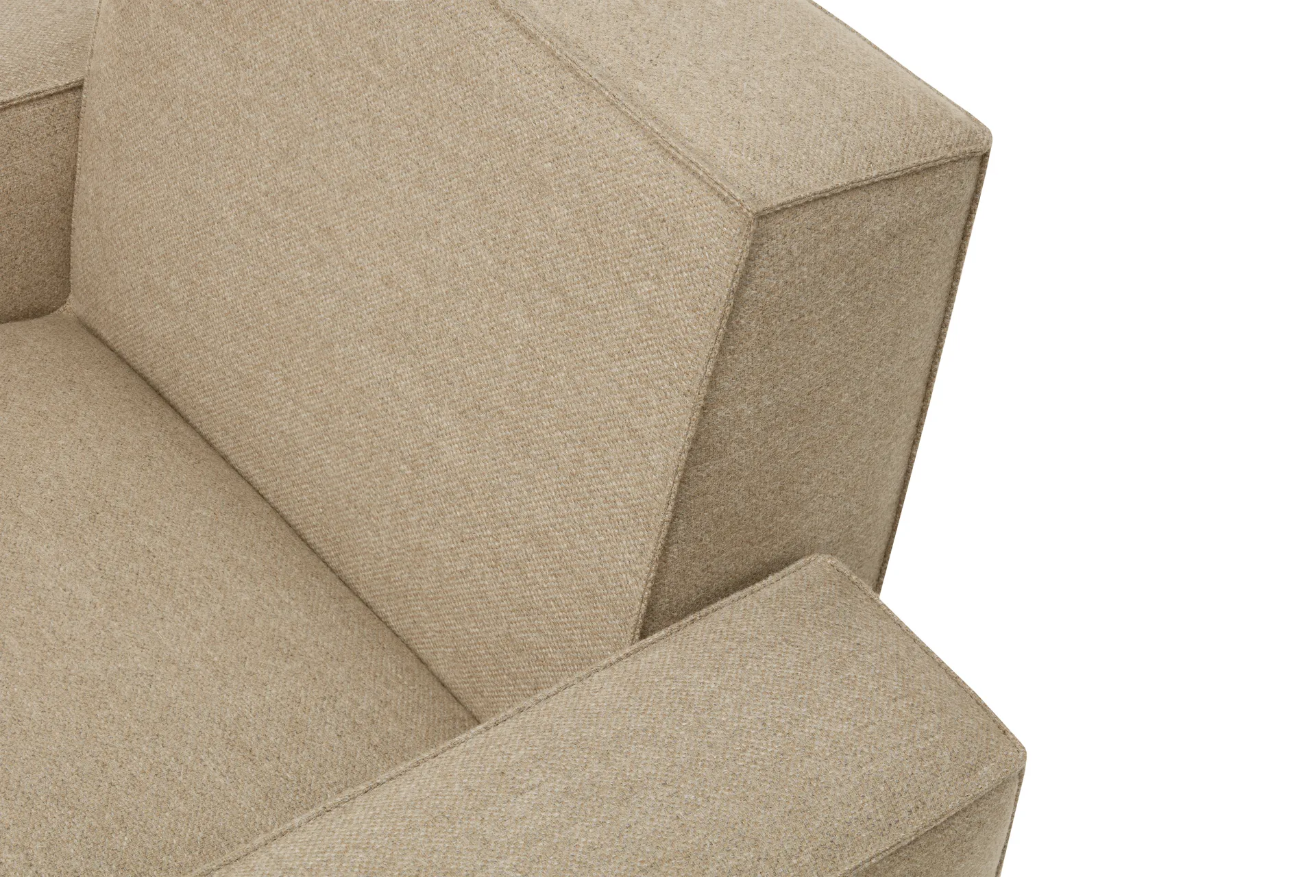 Hunk lounge chair with arm rest, Beige Hem
