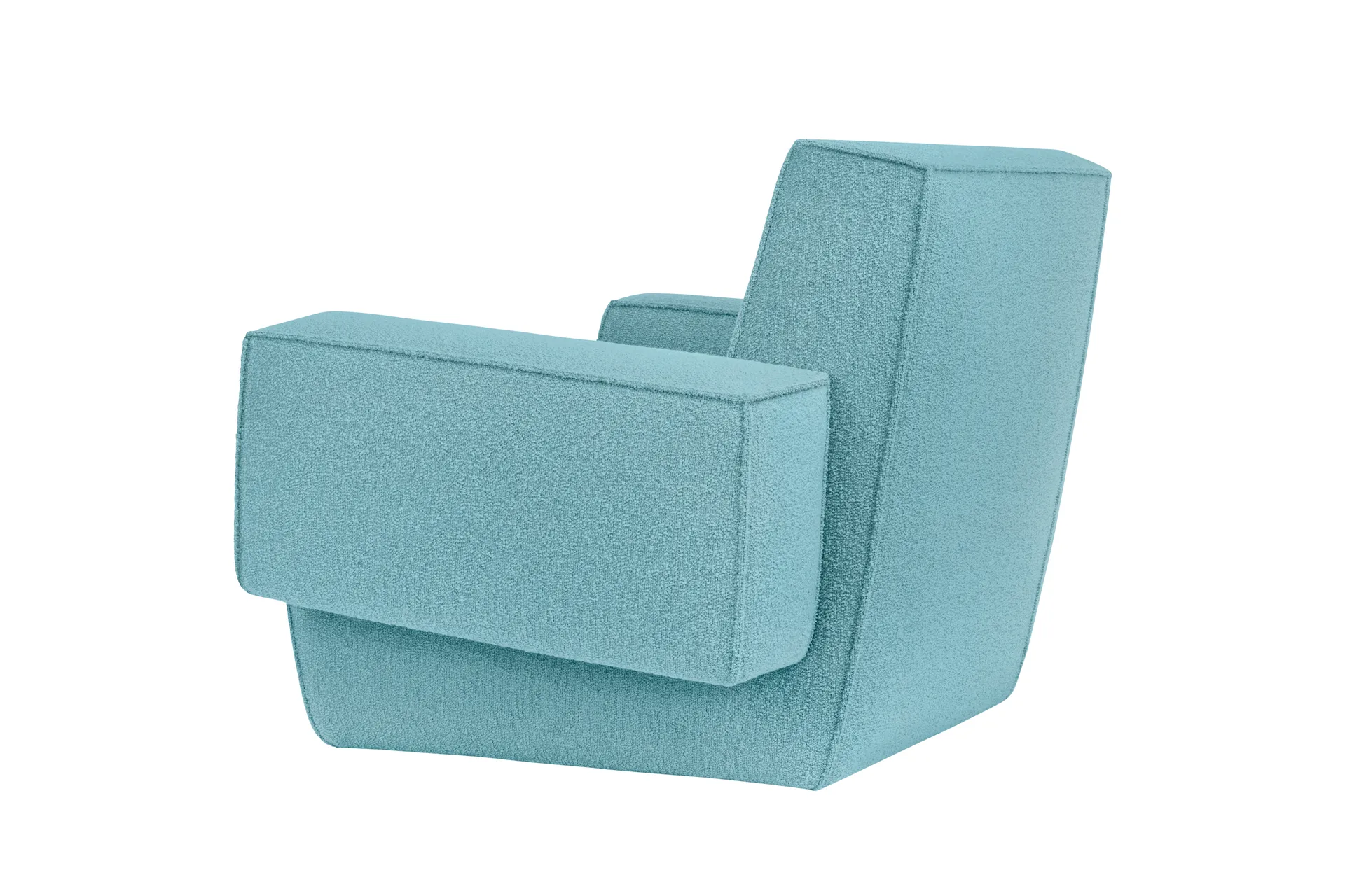Hunk lounge chair with arm rest, Icicle Hem
