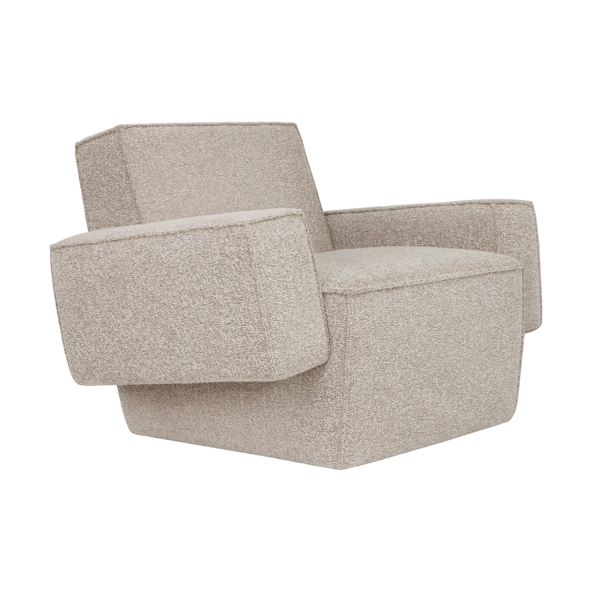 Hunk lounge chair with arm rest, Swan Hem