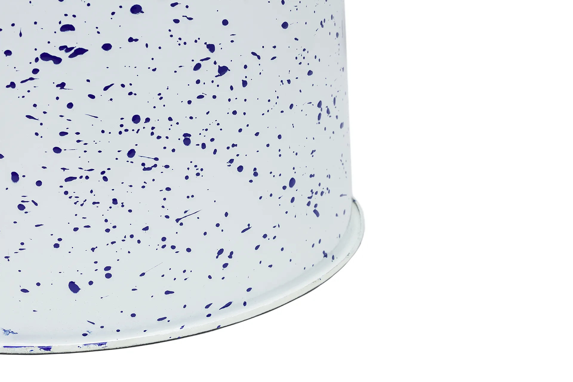 Last round stool Ø32x44 cm, White-blue splatter Hem