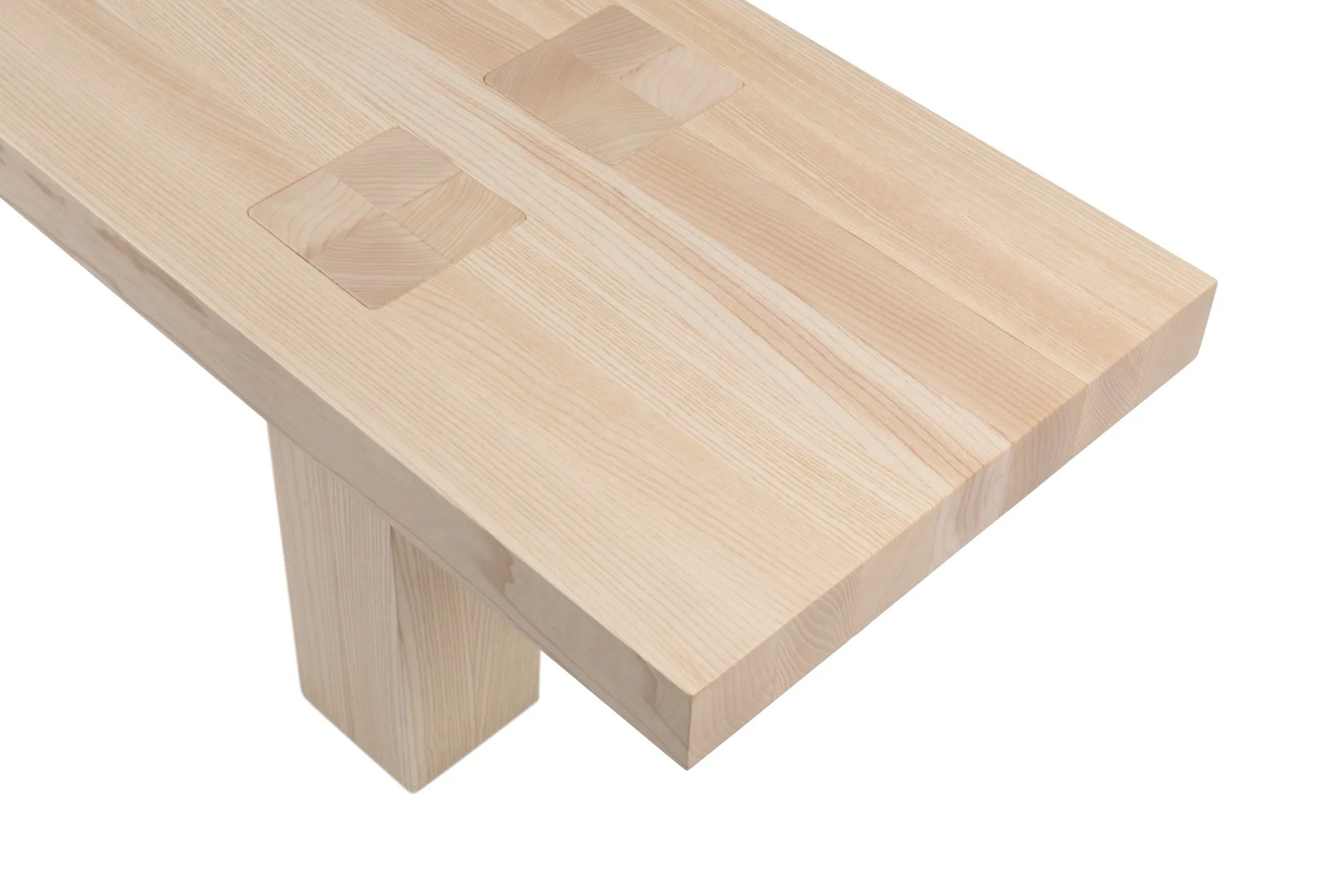 Max dining table with benches 250 cm, Ash Hem