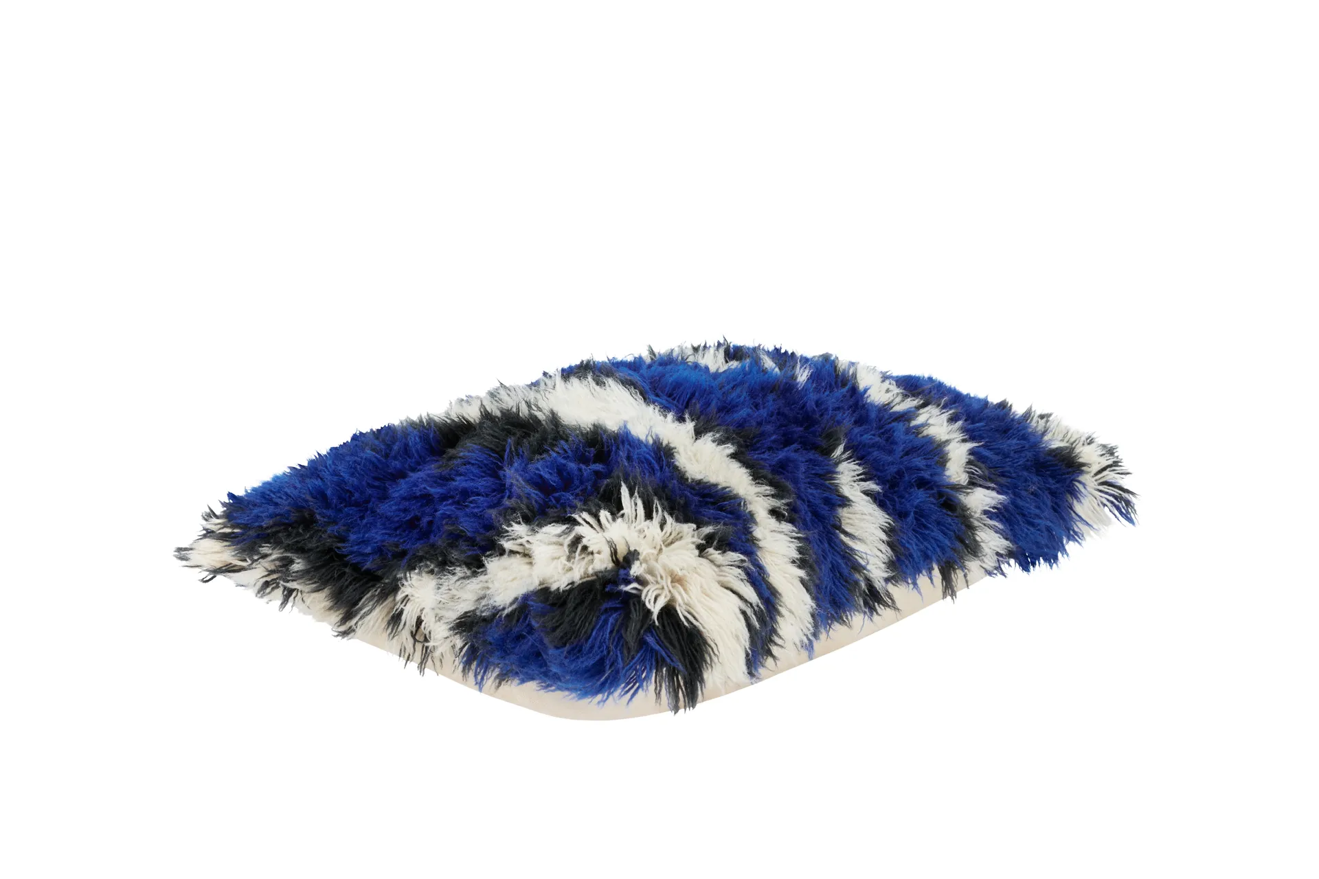 Monster cushion Large 40x60 cm, Ultramarine blue-off white Hem