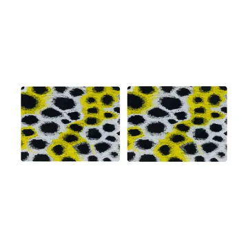 Monster placemat 30x40 cm 2-pack - White-yellow-black - Hem