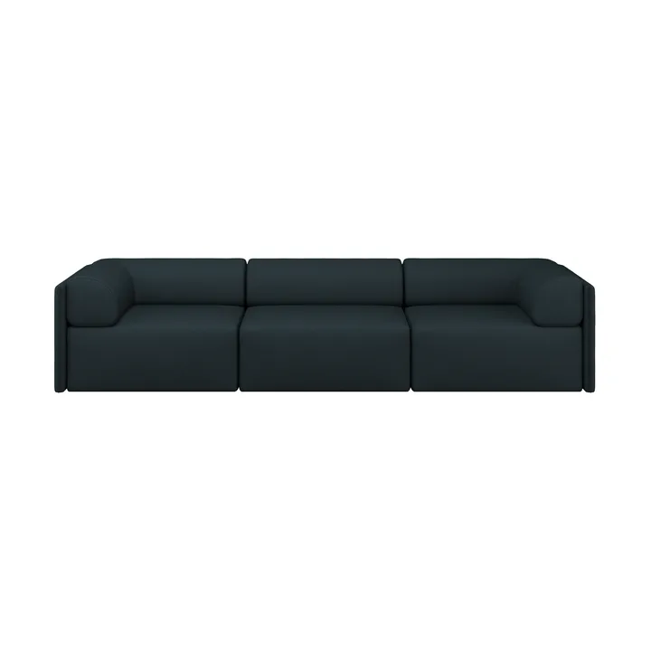 Palo Block 3-seater sofa with arm rest Low 295 cm - Pine - Hem