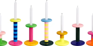 Pesa candlestick Medium 18 cm - Green-magenta-honey yellow - Hem