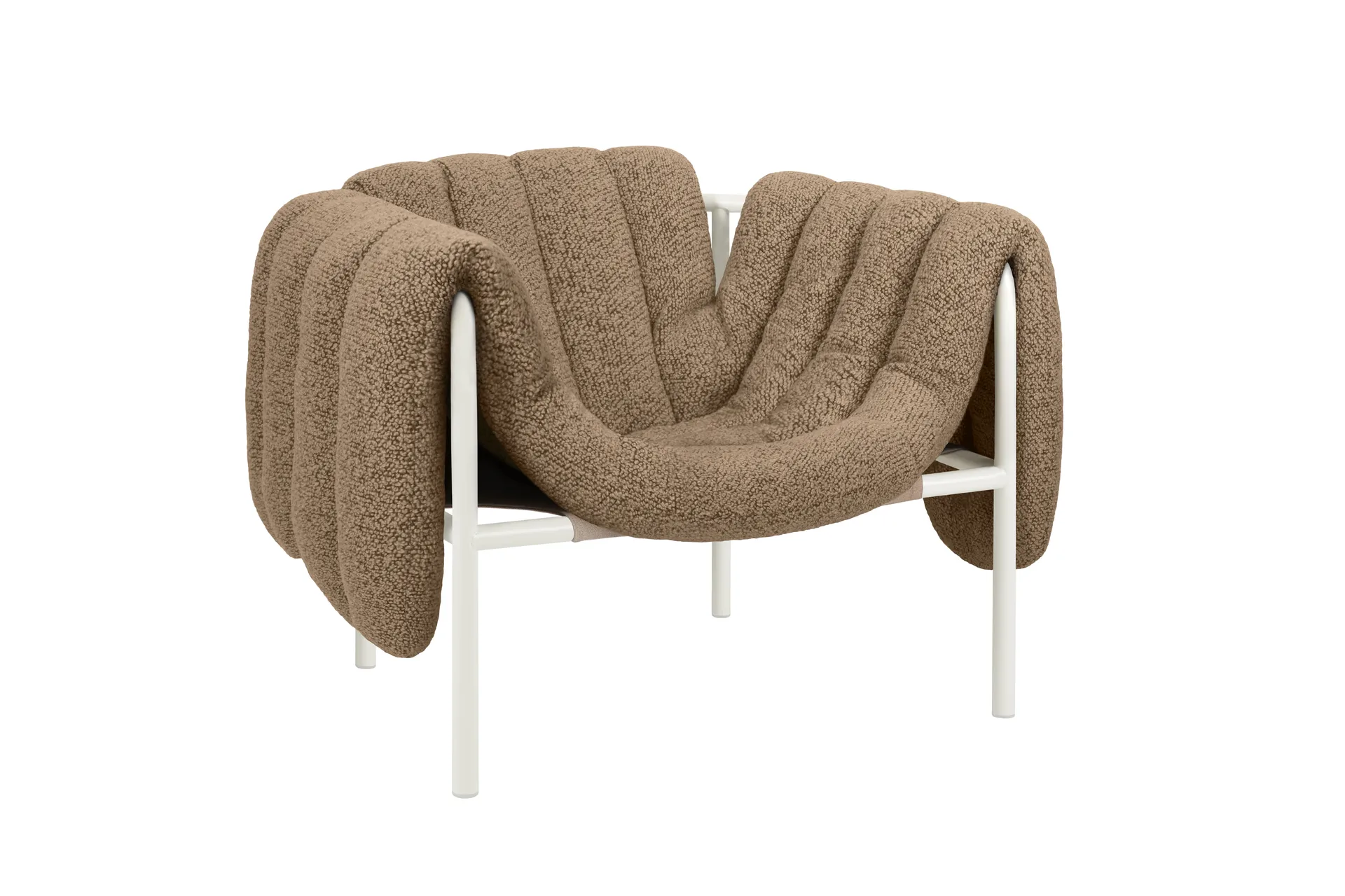 Puffy lounge chair, Sawdust-cream Hem