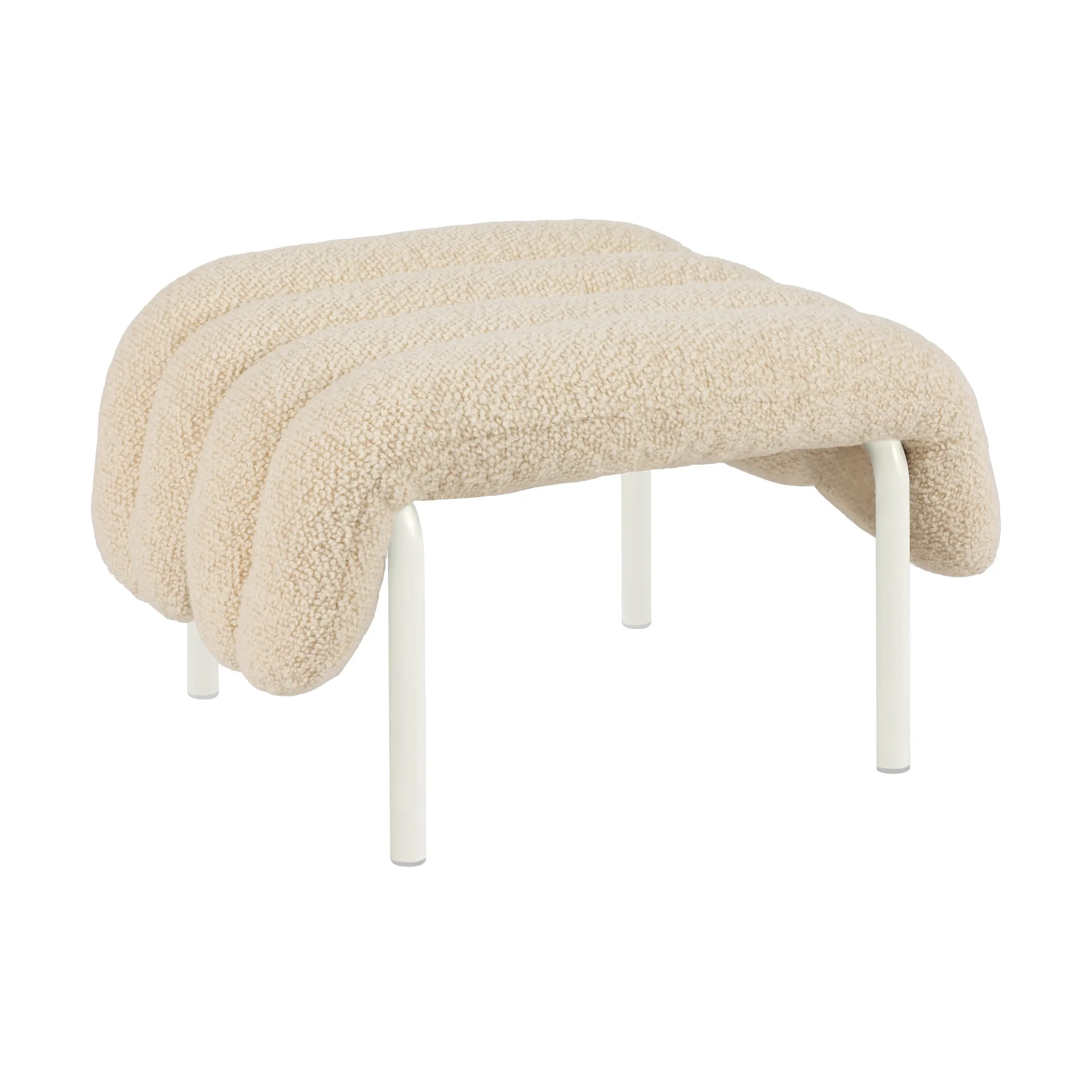 Puffy ottoman 58x67 cm, Eggshell-cream Hem
