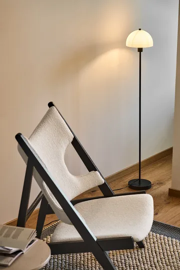 Vienda floor lamp - Black-opal glass - Herstal