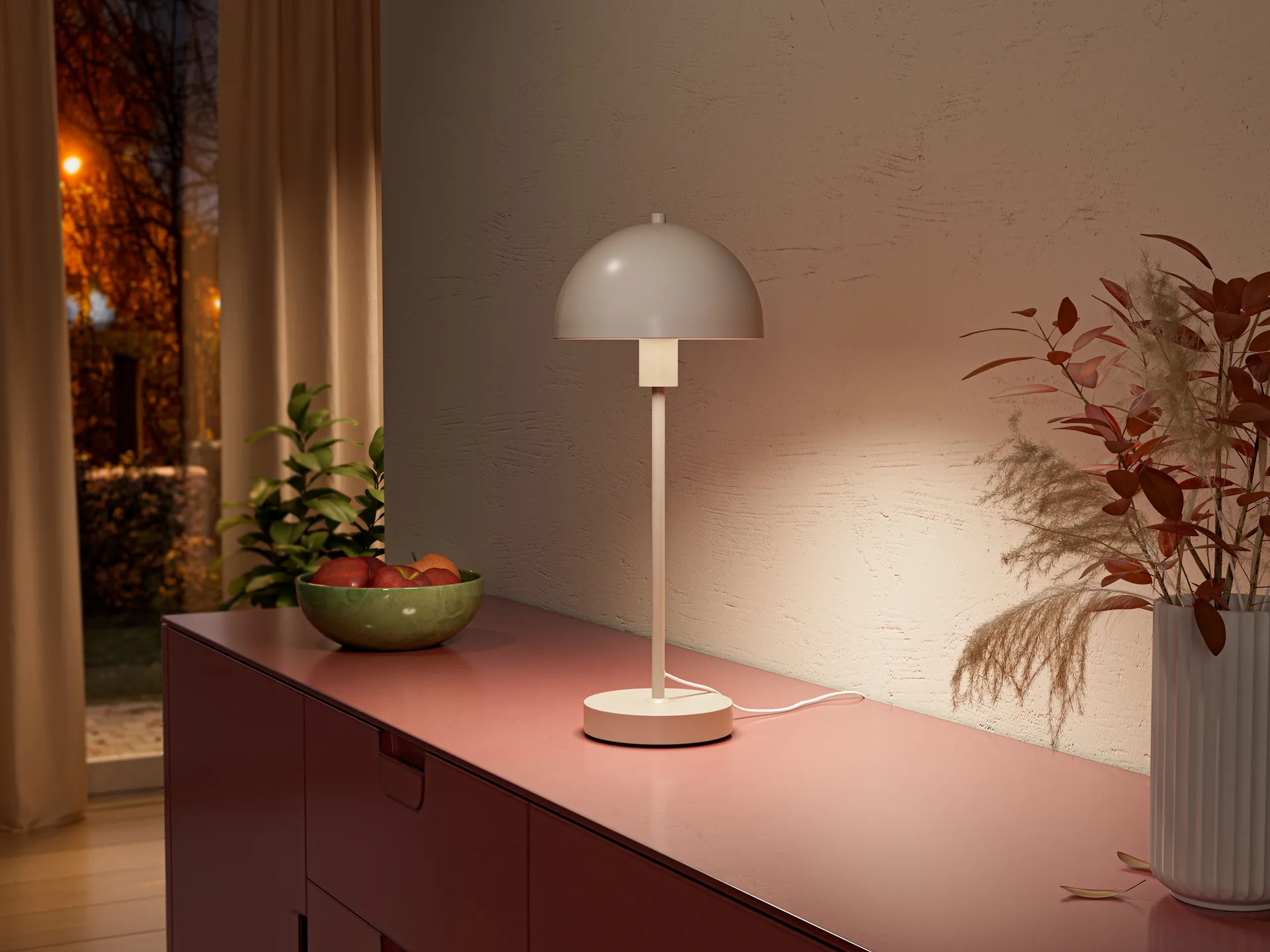 Vienda table lamp, Putty grey Herstal