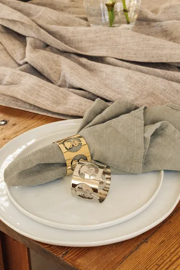 Hilke X Moomin napkin ring Little My 2-pack - Brass - Hilke Collection