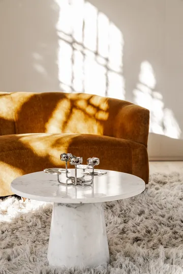 Ninfea grande candlestick - Nickel-plated brass - Hilke Collection