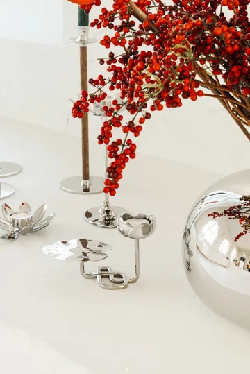 Ninfea No.1 candlestick - Nickel-plated brass - Hilke Collection
