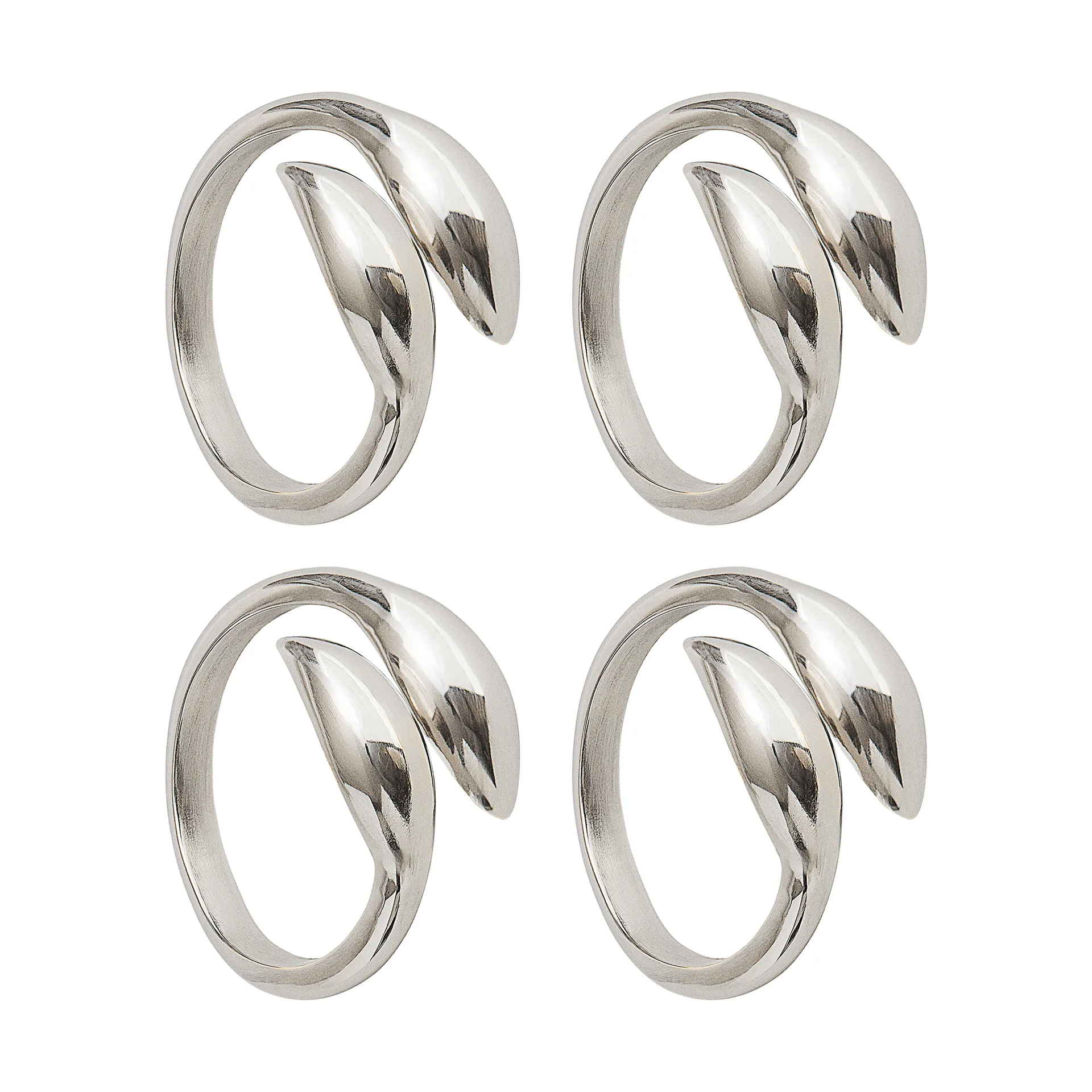 Inverness napkin ring, Silver, 4-pack Himla