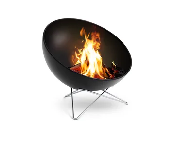 BOWL 57 fireplace - Black-silver, star base - Höfats