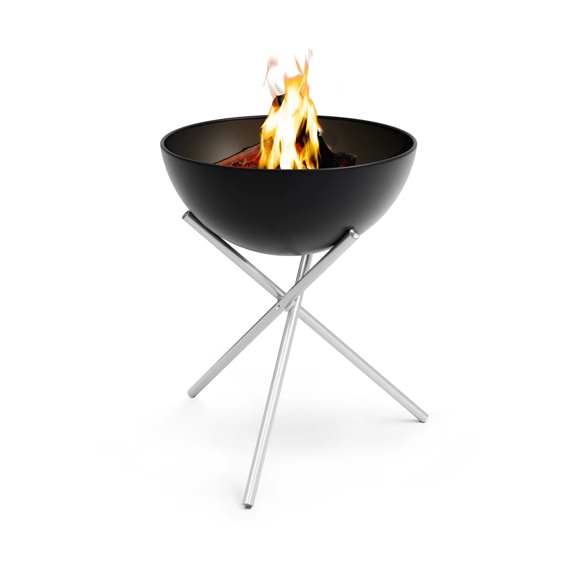 BOWL 70 fire pit, Black-silver, tripod stand Höfats