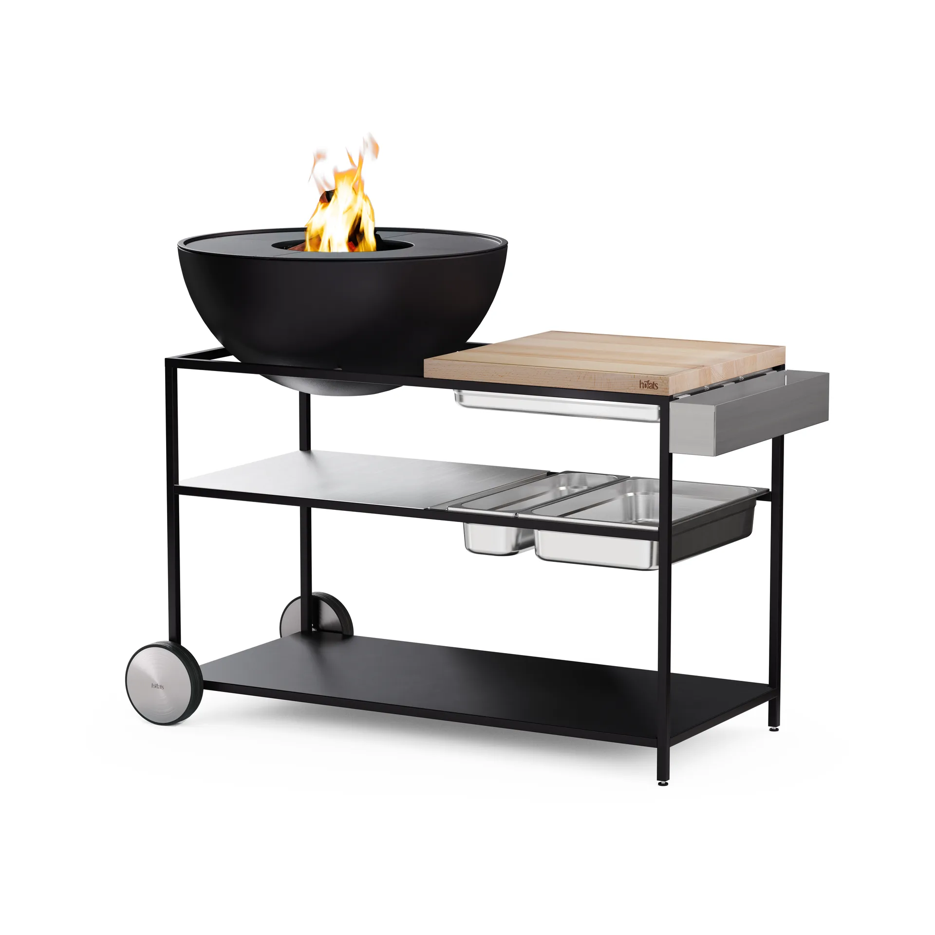 FIRE KITCHEN utensil holder, Stainless steel Höfats