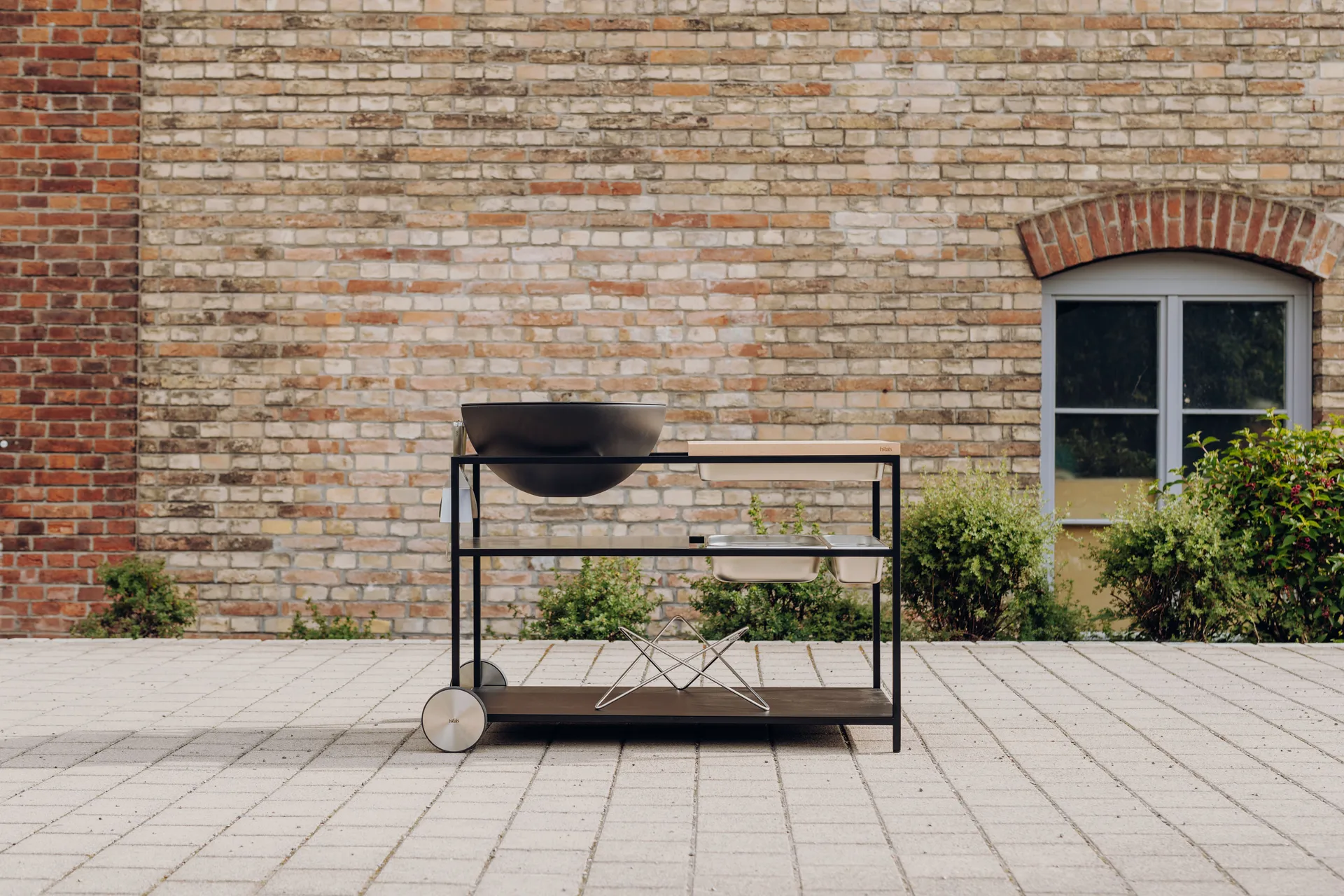 FIRE KITCHEN wheels for outdoor kitchen, Black, 2-pack Höfats