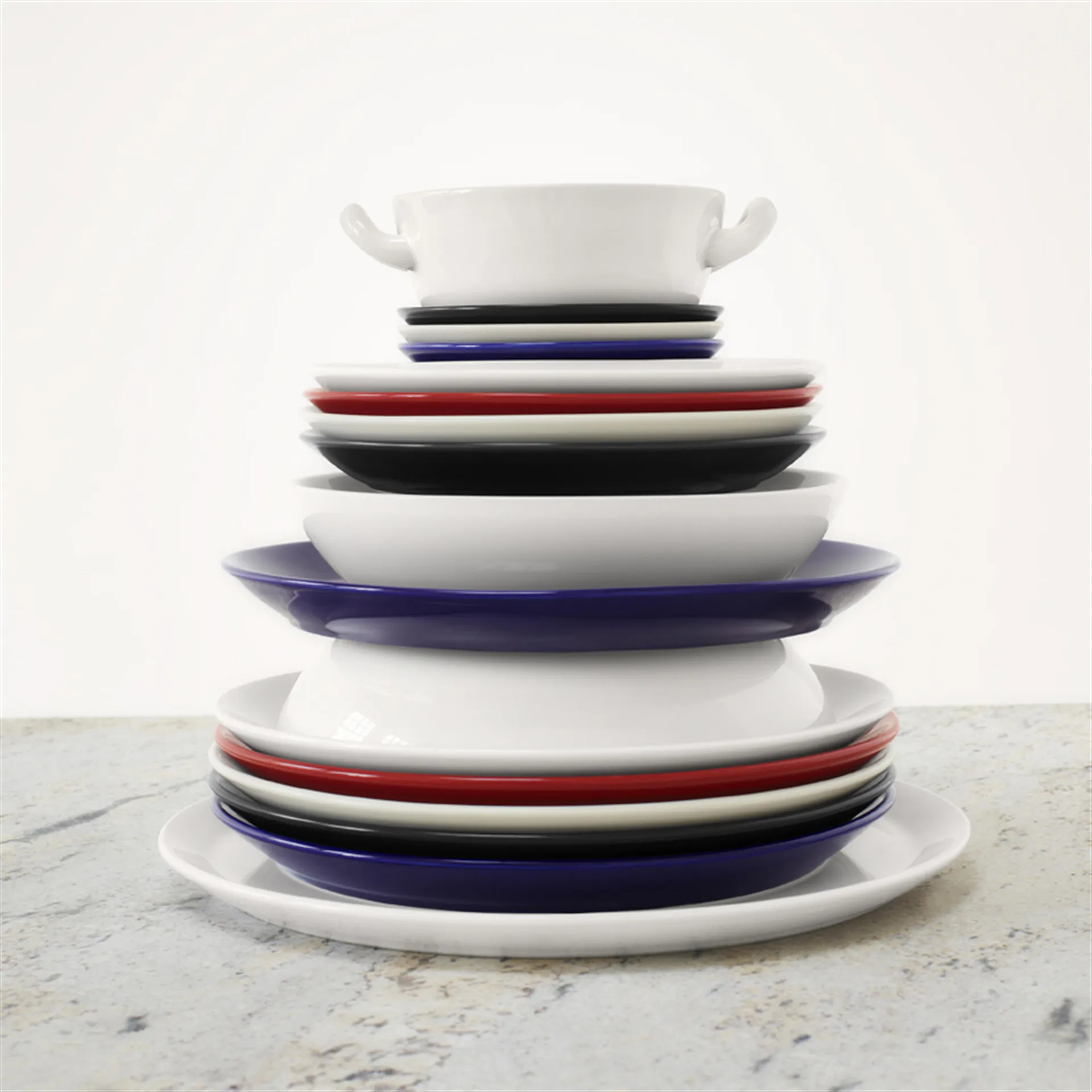 Höganäs small plate 20 cm, red shiny Höganäs Keramik