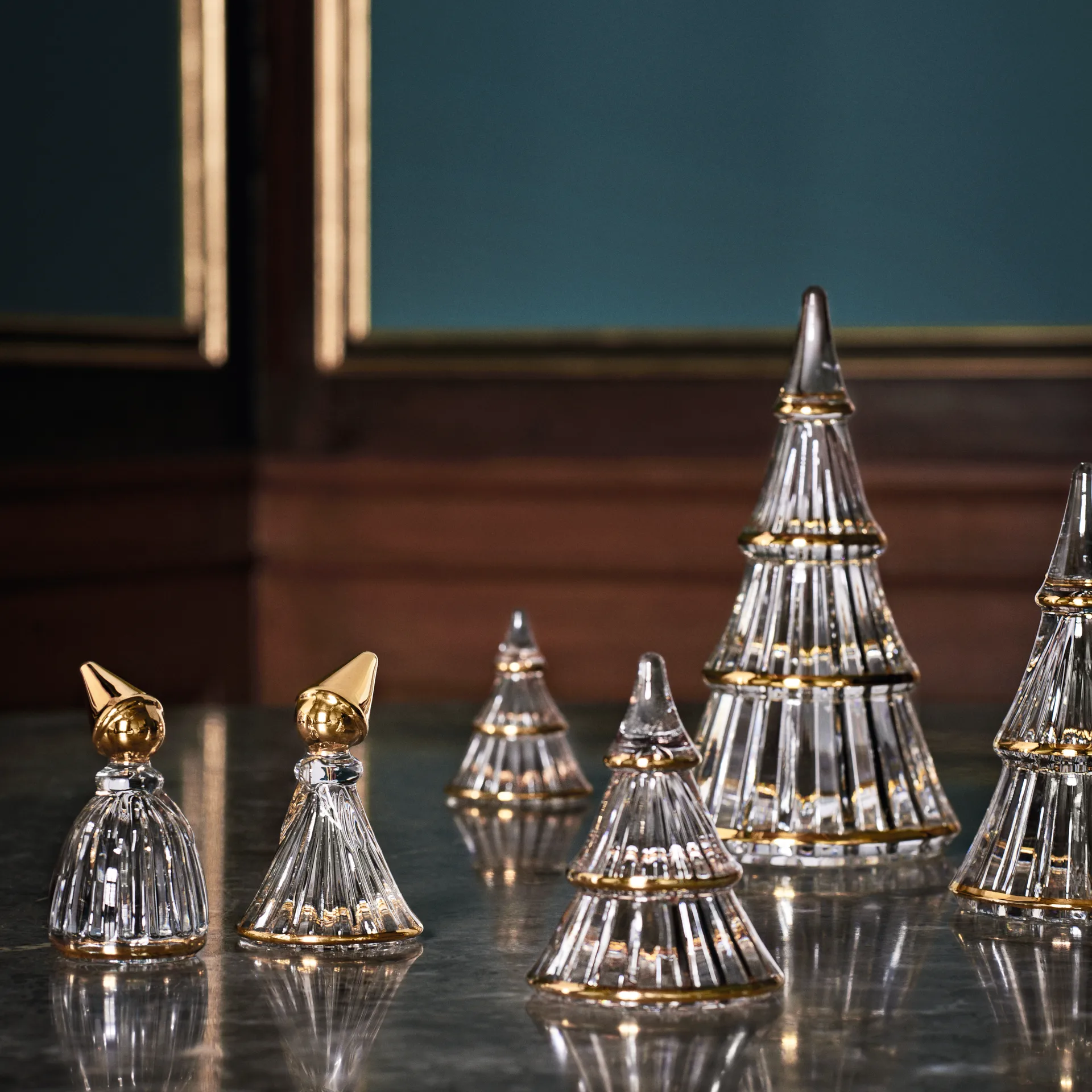 Fairytales Christmas tree XL, Clear-gold Holmegaard
