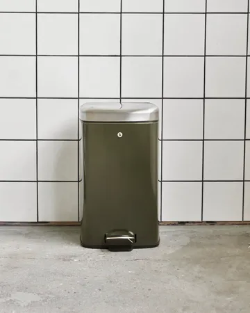 Black waste bin - Deep green, 27x36x46 cm - House Doctor