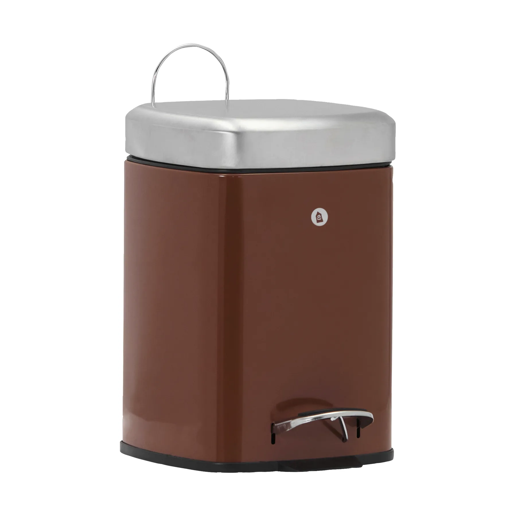 Black waste bin, Terracotta, 20.5×27.5×29.5 cm House Doctor