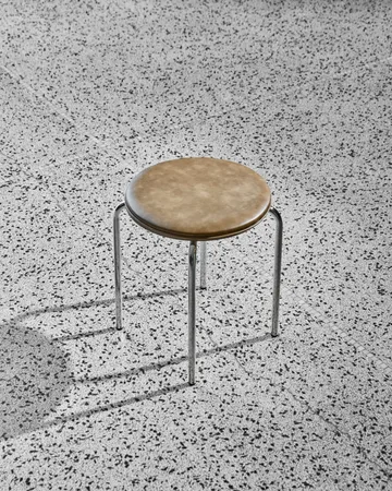 Comma round stool - Khaki, Ø37x45 cm - House Doctor