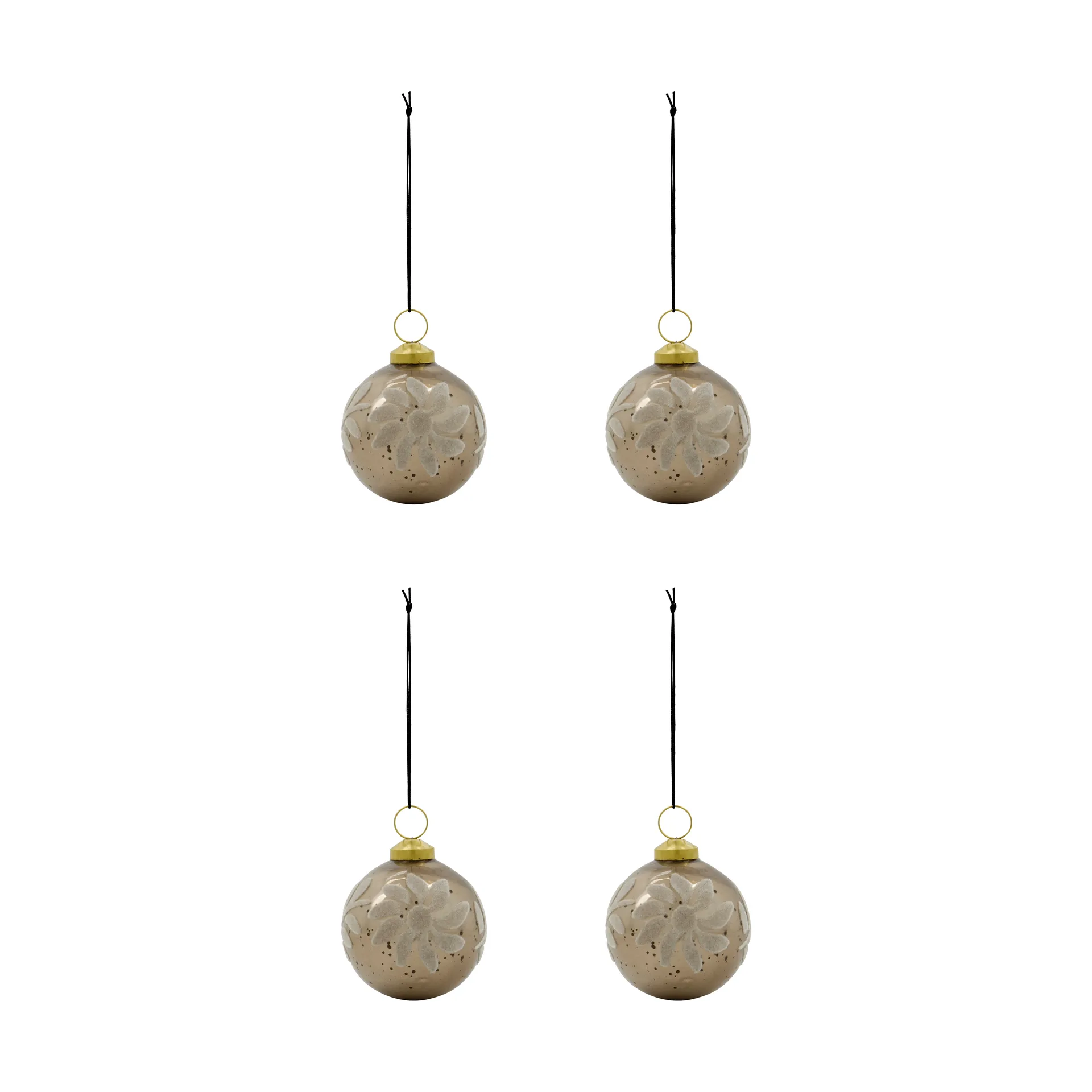 Luto Christmas bauble 4-pack, Sand House Doctor