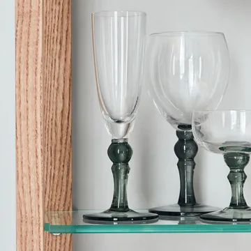 Meyer champagne glass 25 cl - clear-grey - House Doctor
