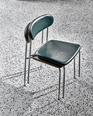 Pova chair - Crome-dark green - House Doctor