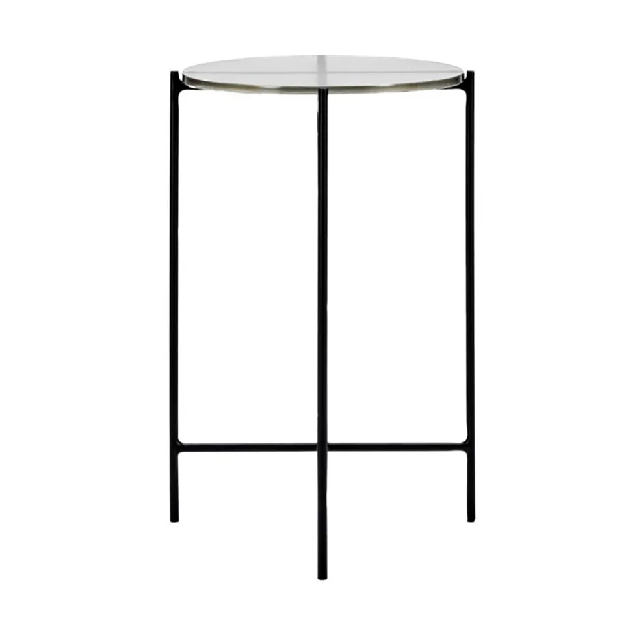Tamu side table Ø32x50 cm, Black-glass House Doctor