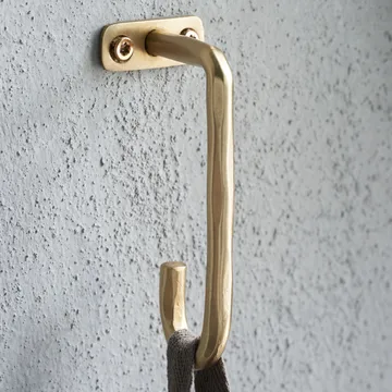 Welo hook 10 cm - Brushed brass - House Doctor
