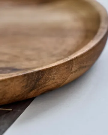 Wood tray 12.5x22.5 cm 2-pack - Nature - House Doctor